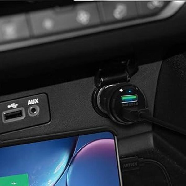Arteck Cargador de coche adaptador de puerto USB de_3
