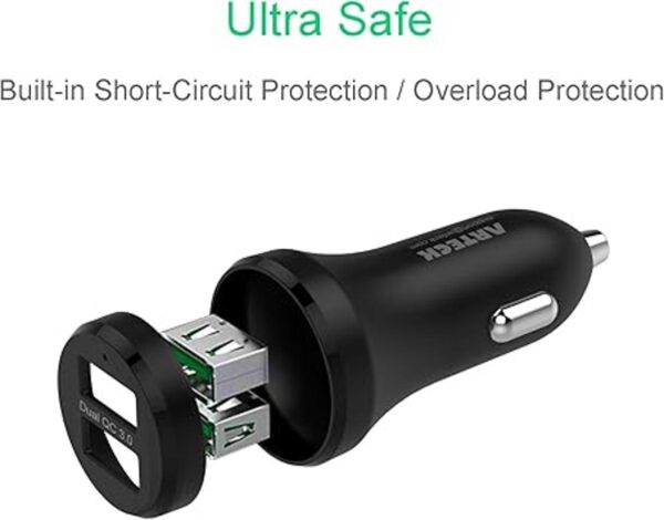 Arteck Cargador de coche adaptador de puerto USB de_2