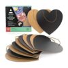 Arteza Pizarra y corazones de madera 12 piezas corazones_1