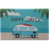 Aucuda Happy Camper Tapete divertido para puerta