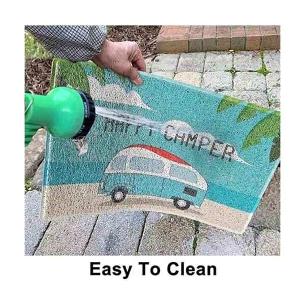 Aucuda Happy Camper Tapete divertido para puerta