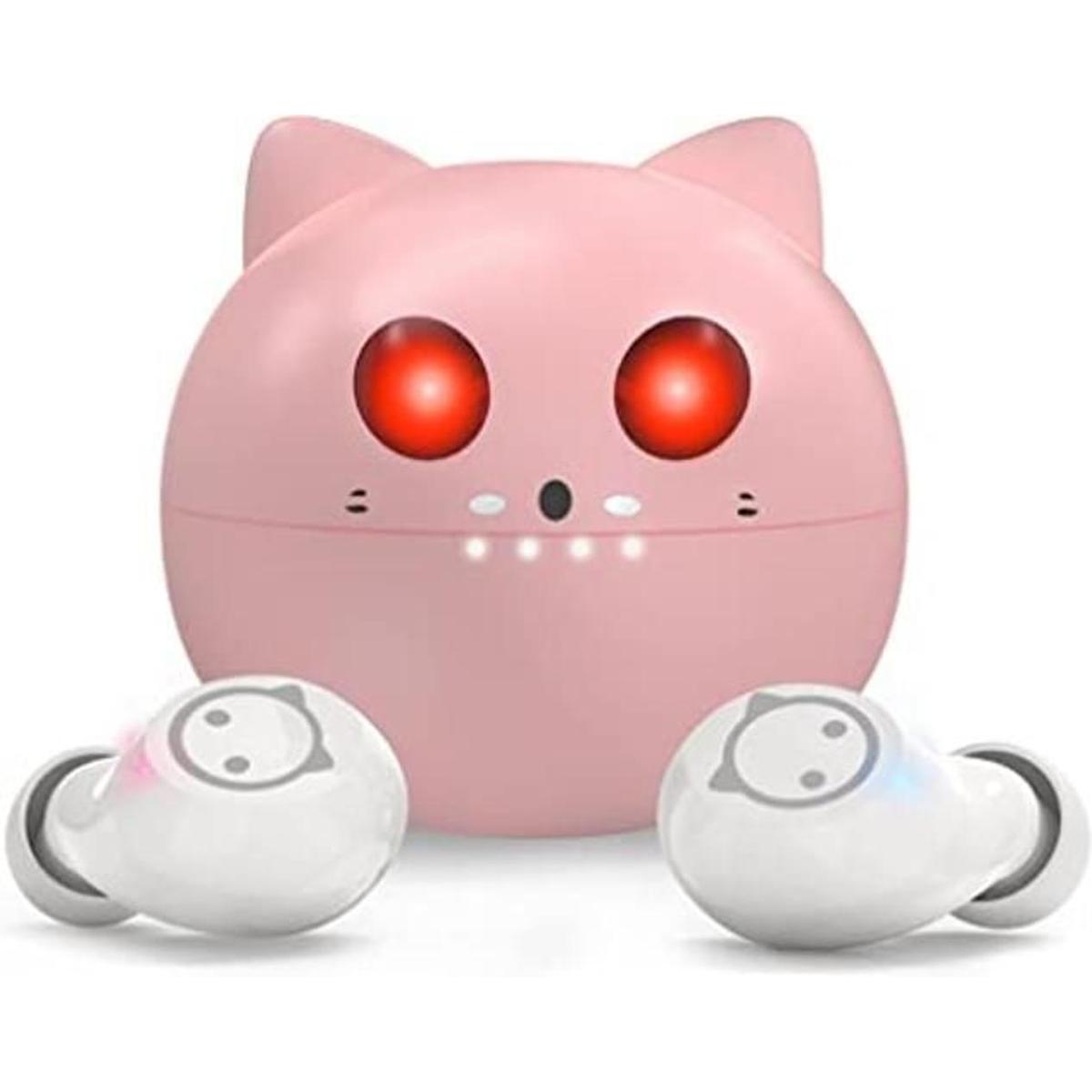Auriculares inalámbricos rosados auriculares Bluetooth