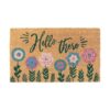 Avera Products Hello There Flowers Felpudo de fibra de_1