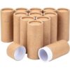 BENECREAT 12 tubos de cartón de papel kraft BurlyWood de