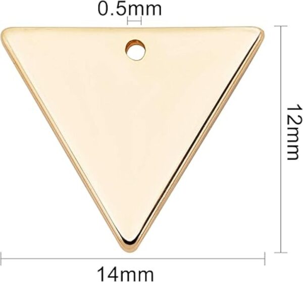 BENECREAT Paquete de 30 dijes triangulares de latón