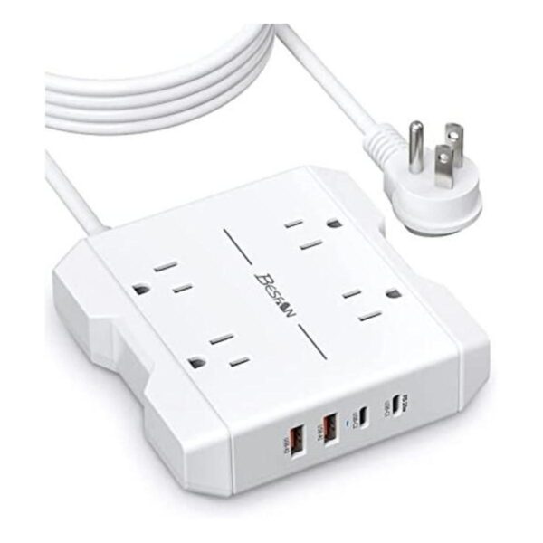 BESFAN Regleta de alimentación pequeña con USB C regleta_1