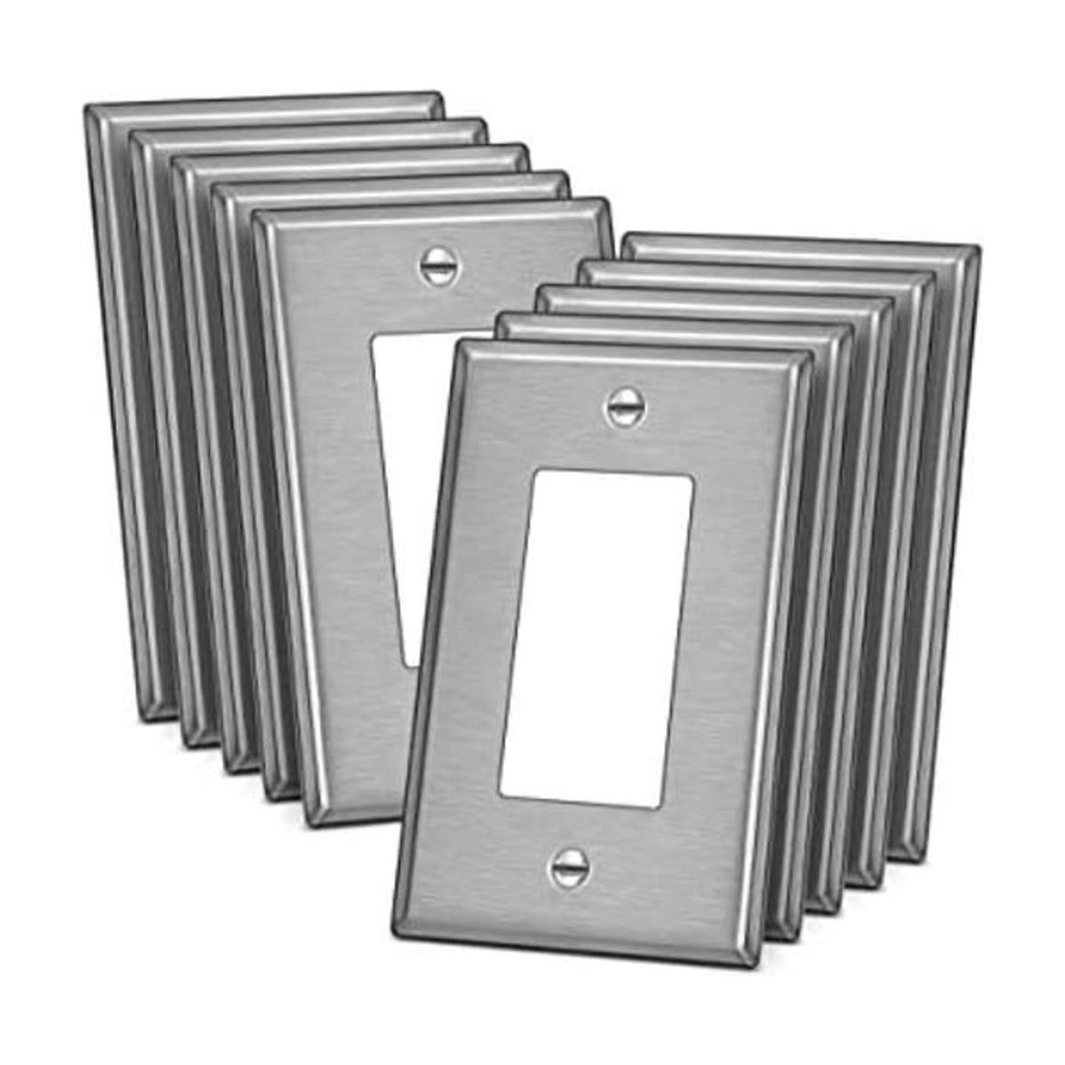 BESTTEN Placa de pared de metal para receptáculo de