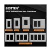 BESTTEN Placa de pared de metal para receptáculo de