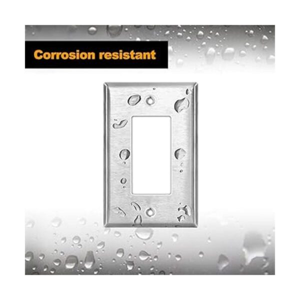 BESTTEN Placa de pared de metal para receptáculo de