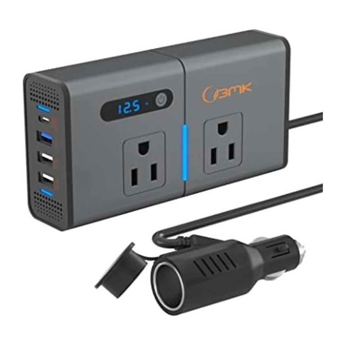 BMK Inversor de corriente para automóvil de 200 W