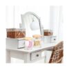 BKYFPQ 4 Pack Glass Qtip Holder Dispenser Bathroom Jars_2