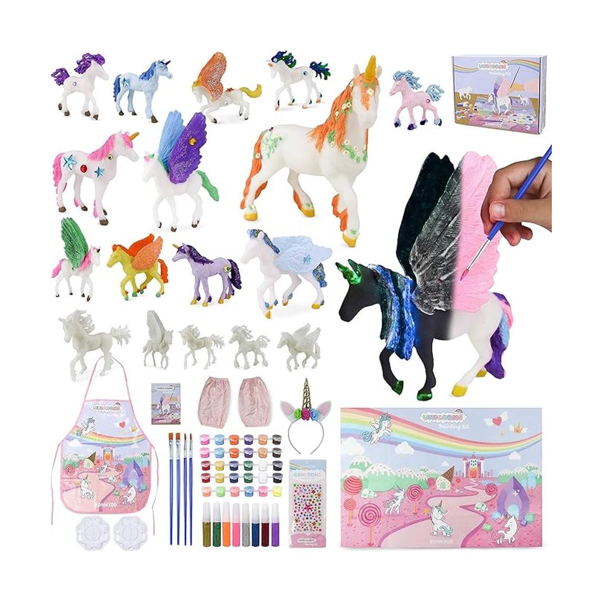BONNYCO Kit de pintura de unicornios para niñas con 18