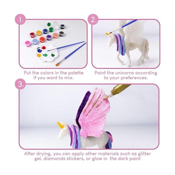 BONNYCO Kit de pintura de unicornios para niñas con 18_3