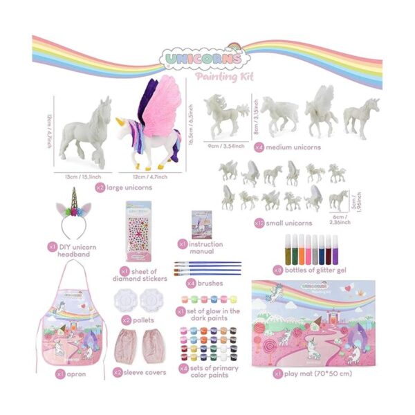 BONNYCO Kit de pintura de unicornios para niñas con 18_2