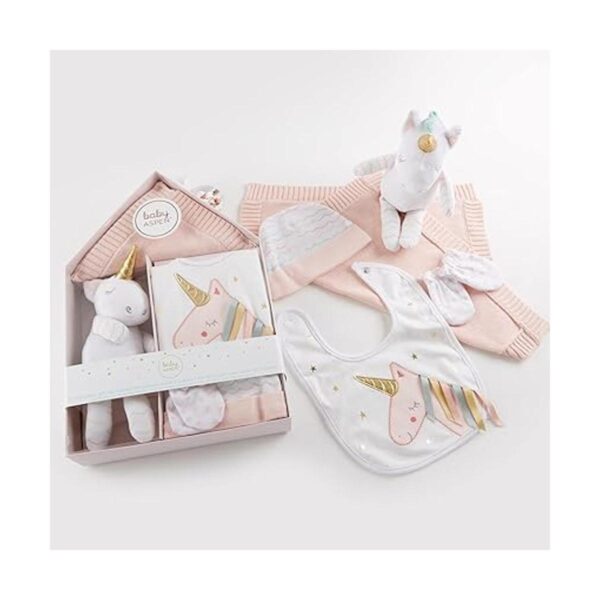 Baby Aspen Set de regalo de 5 piezas blanco rosado_3