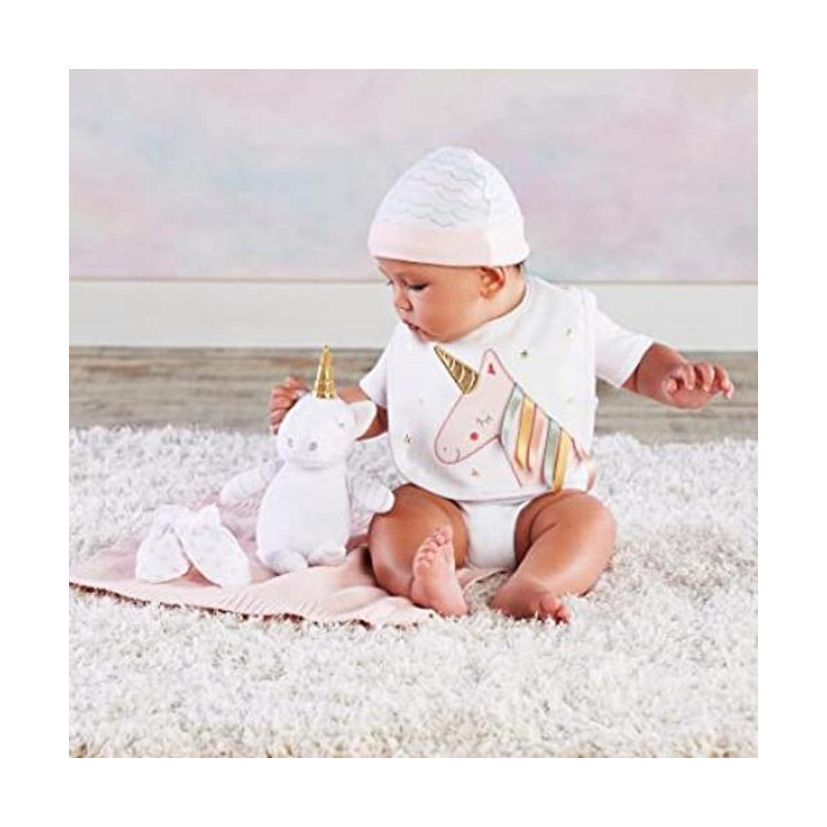 Baby Aspen Set de regalo de 5 piezas blanco rosado