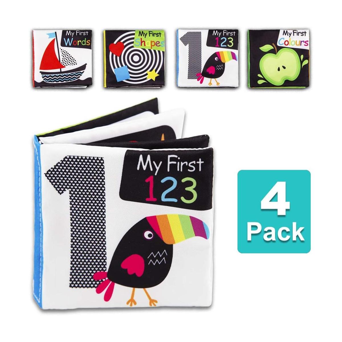 Baby First Juego de libros de tela suave para actividades