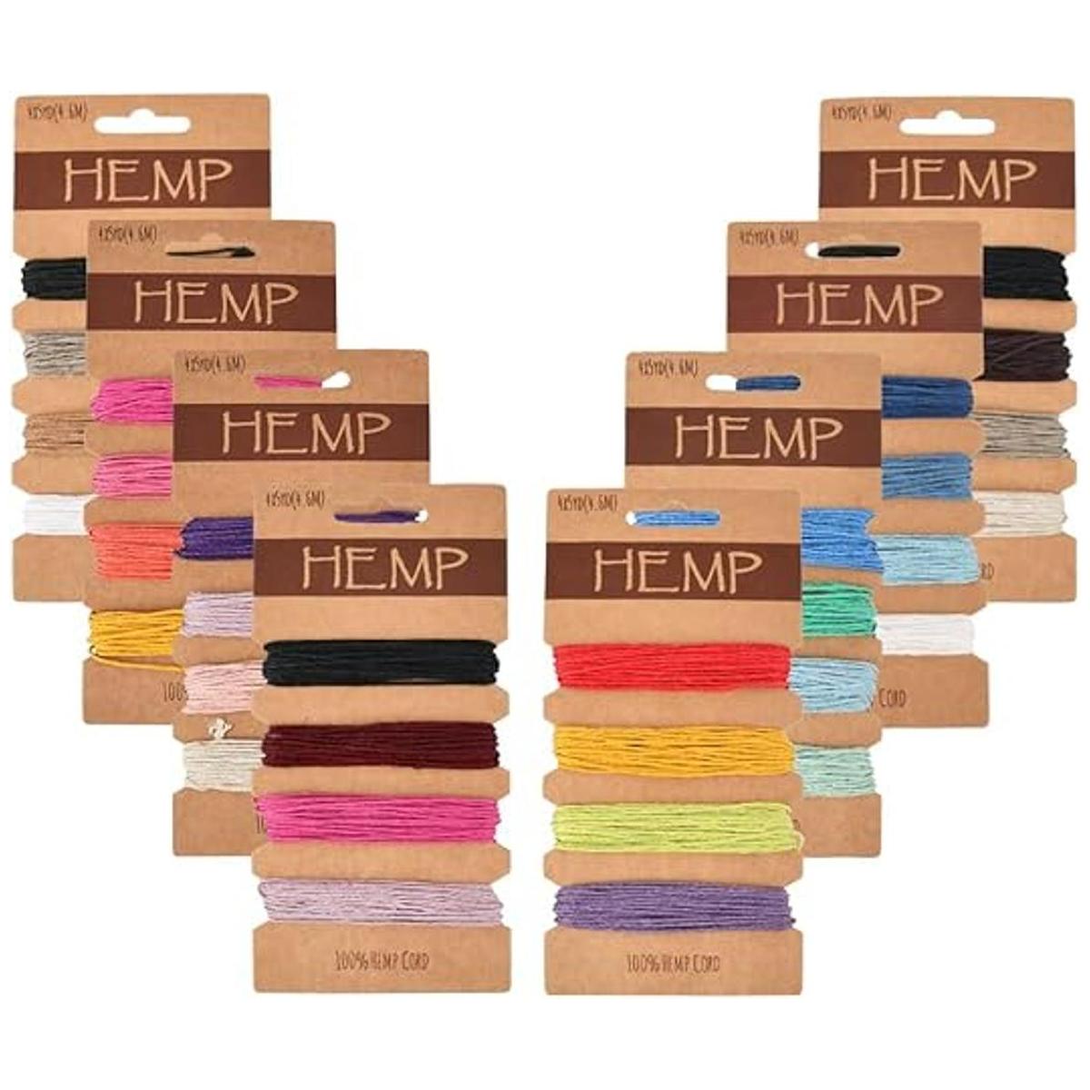 BUYGOO 25 colores 160 yardas cuerda de cáñamo para la