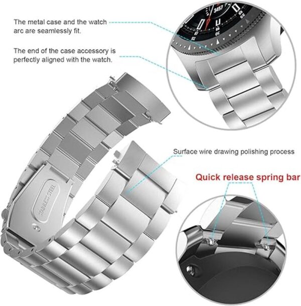 BaiHui Correa de metal compatible con Galaxy Watch 1.811_2