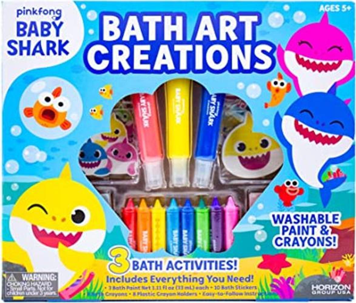 Baby Shark Juego de creaciones artísticas de baño para