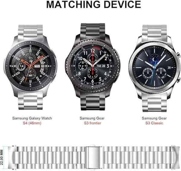 BaiHui Correa de metal compatible con Galaxy Watch 1.811_3