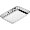 Bandeja rectangular de acero inoxidable pequeña juego de_3