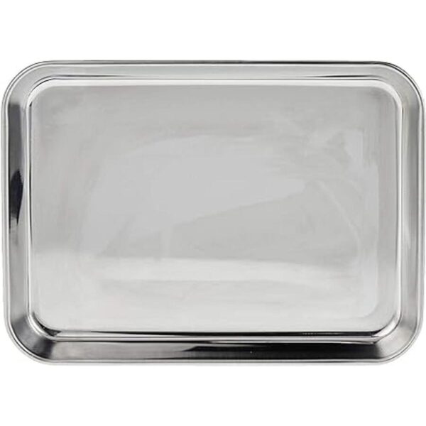 Bandeja rectangular de acero inoxidable pequeña juego de_4