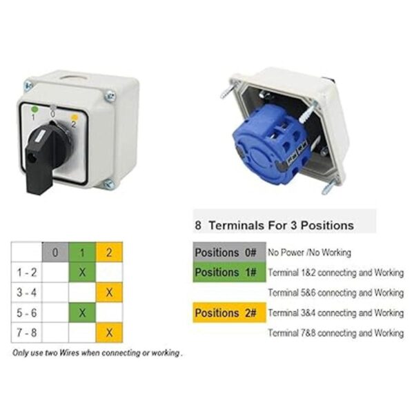 Baomain Interruptor giratorio universal SZW2620D202.2D_4