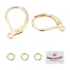 Beebeecraft 1 caja de 20 aretes con cierre chapado en oro_1