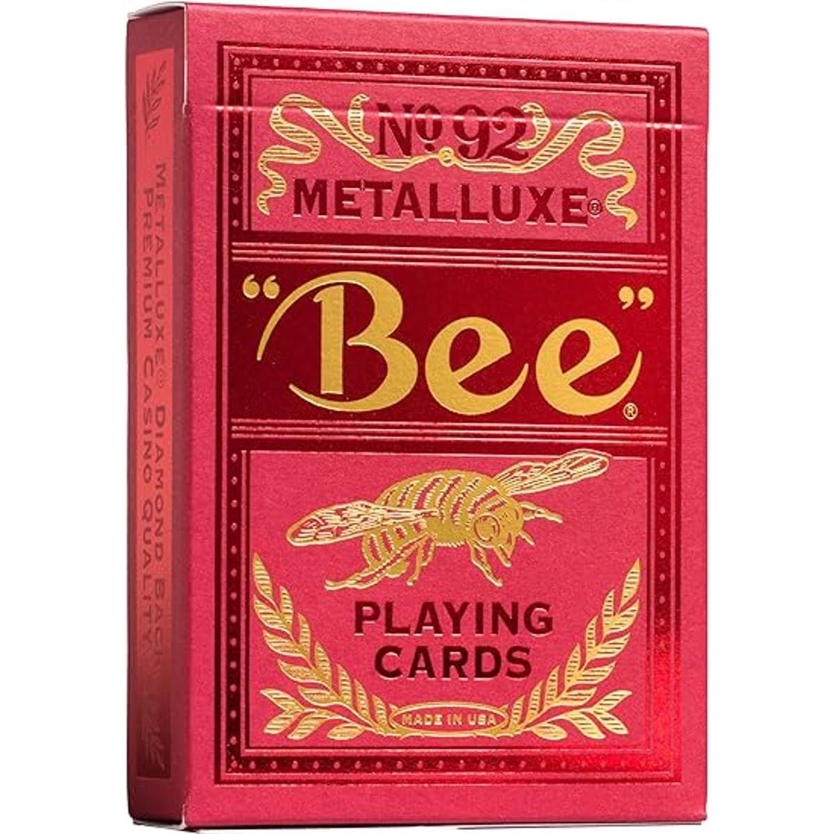 Bee MetalLuxe Naipes de papel de aluminio rojo índice