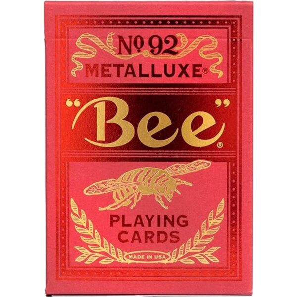 Bee MetalLuxe Naipes de papel de aluminio rojo índice_2