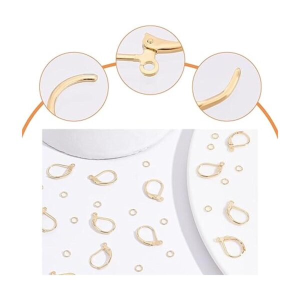 Beebeecraft 1 caja de 20 aretes con cierre chapado en oro_4