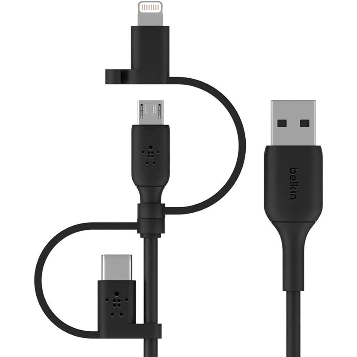 Belkin Cable universal 3 en 1 USBC Lightning cable de