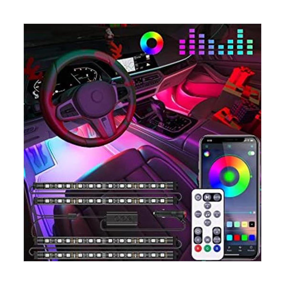 Luces interiores RGB para automóvil diseño 2 en 1 4