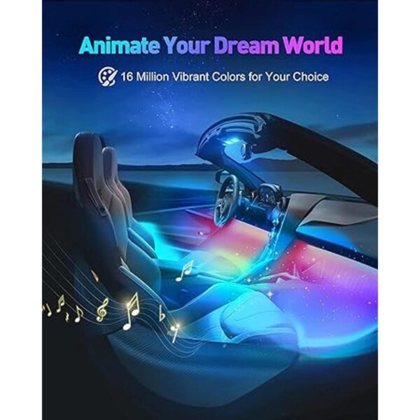 Luces interiores RGB para automóvil diseño 2 en 1 4_6