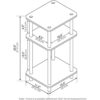 Furinno Just TurnNTube Mesita lateral auxiliar y de noche_2