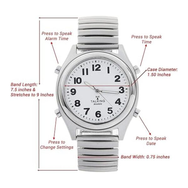 Reloj parlante atómico Se establece con un toque de_2