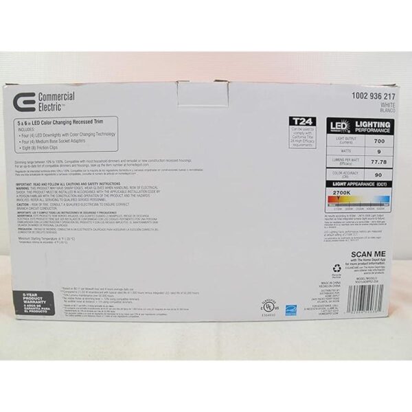Luz empotrada eléctrica comercial de 56 pulgadas color_3