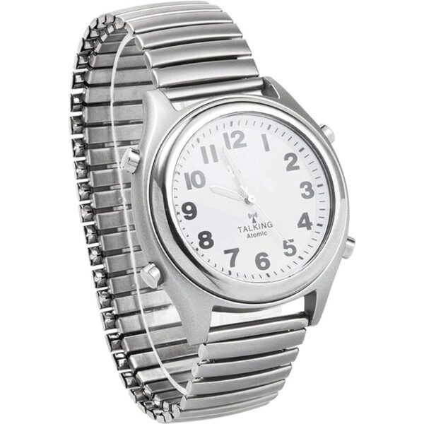Reloj parlante atómico Se establece con un toque de_4