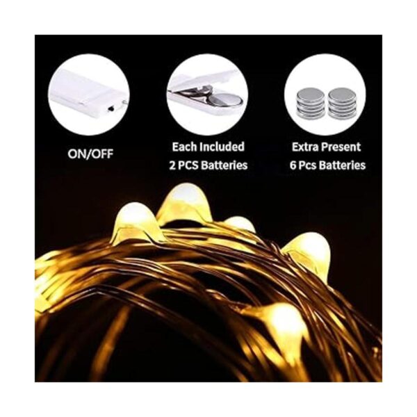 Lyhope 12 paquetes de luces de cadena con pilas 20 LED_2