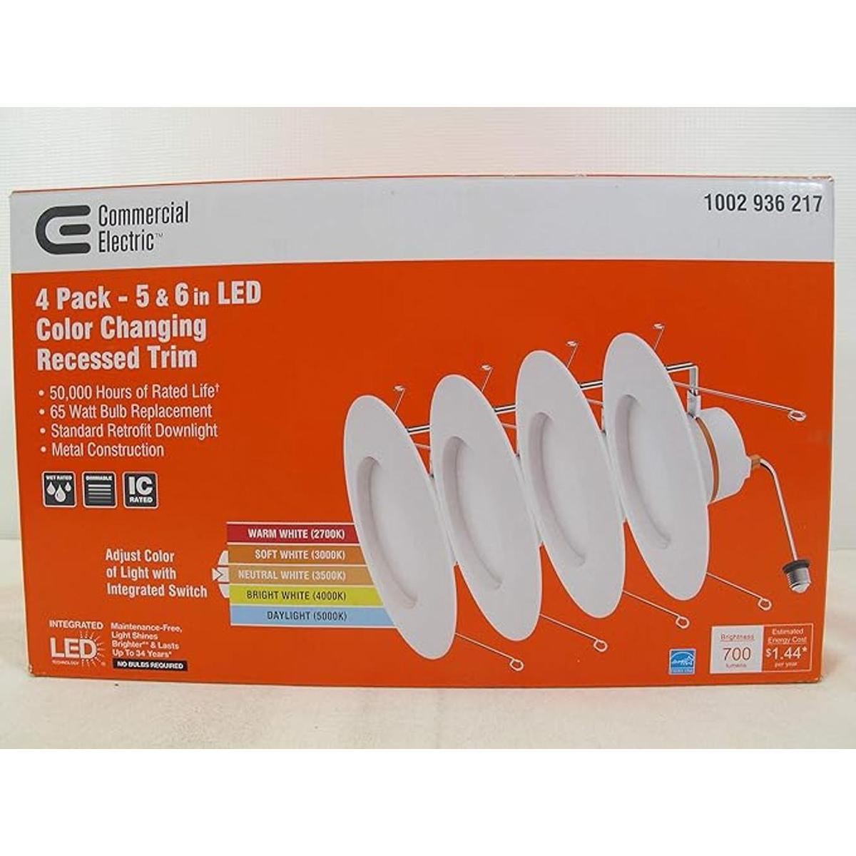 Luz empotrada eléctrica comercial de 56 pulgadas color