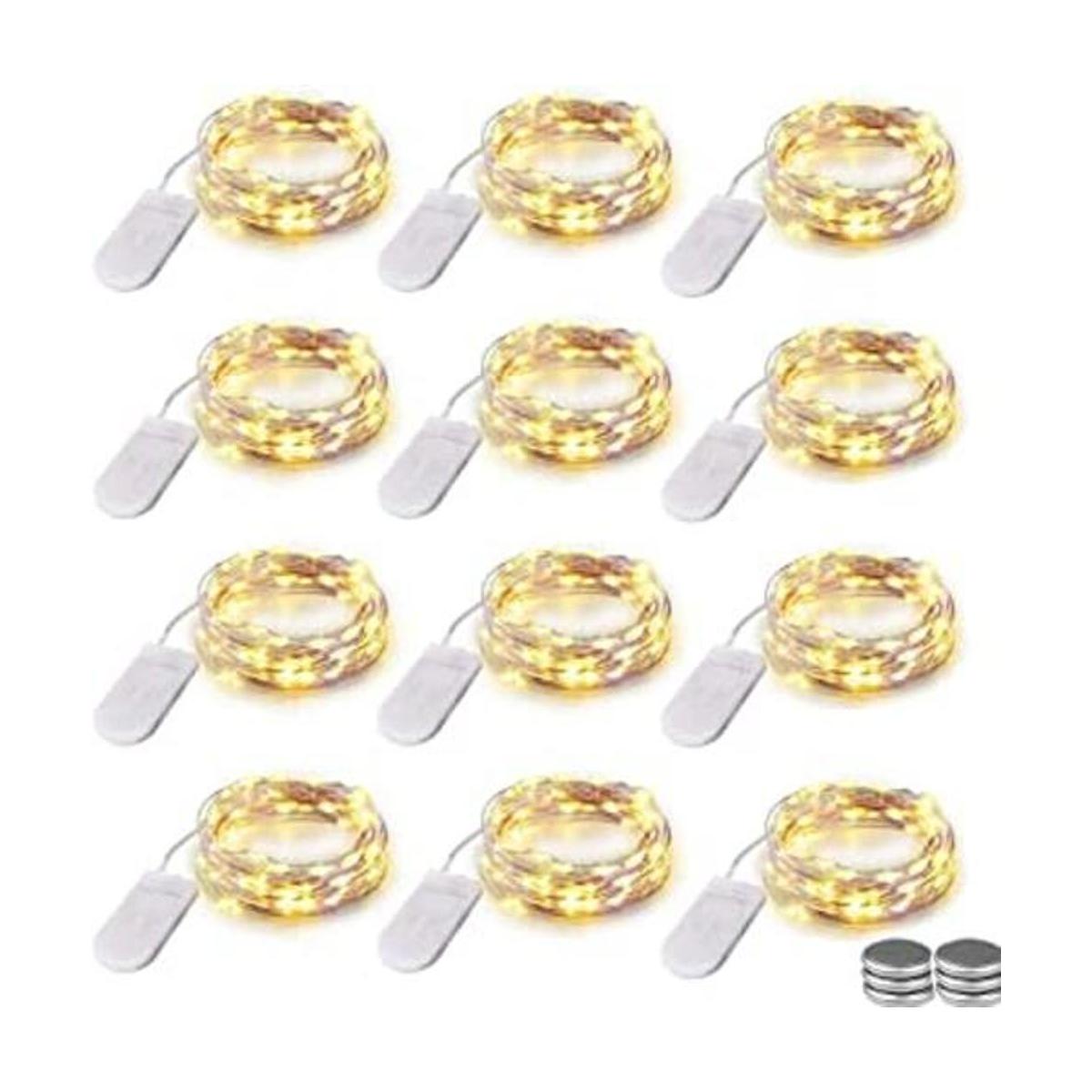 Lyhope 12 paquetes de luces de cadena con pilas 20 LED