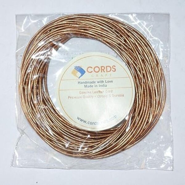 Cords Craft Cordones de cuero redondos metálicos de 0.039_3