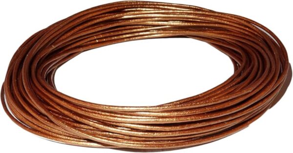 Cords Craft Cordones de cuero redondos metálicos de 0.039_1