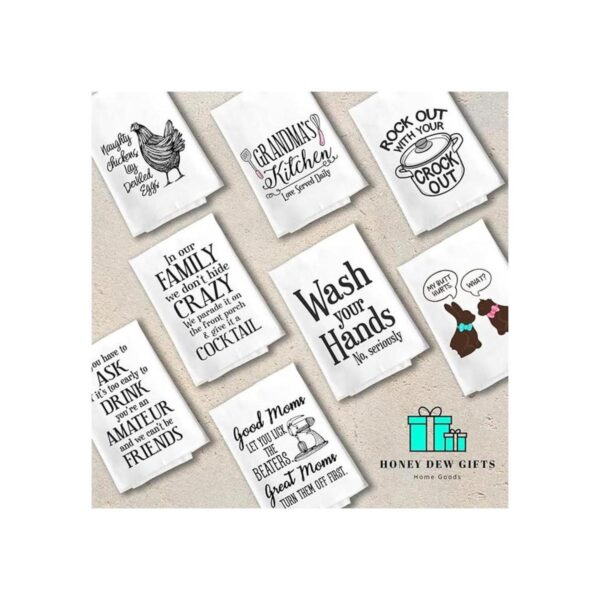 Honey Dew Gifts Toallas de cocina divertidas Blessed are_5