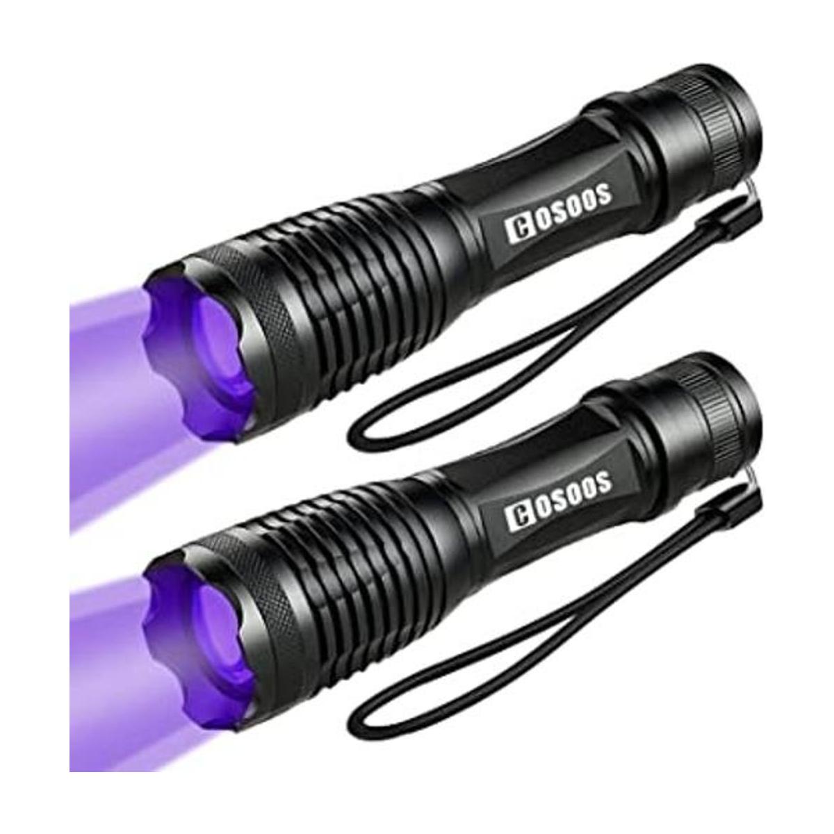 Paquete de 2 linterna UV Blacklight COSOOS 2 en 1