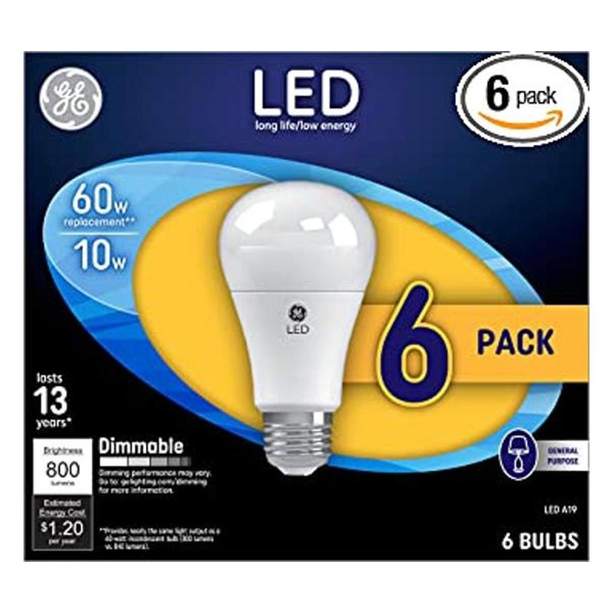 GE Bombillas LED A19 bombilla estándar de 10 W