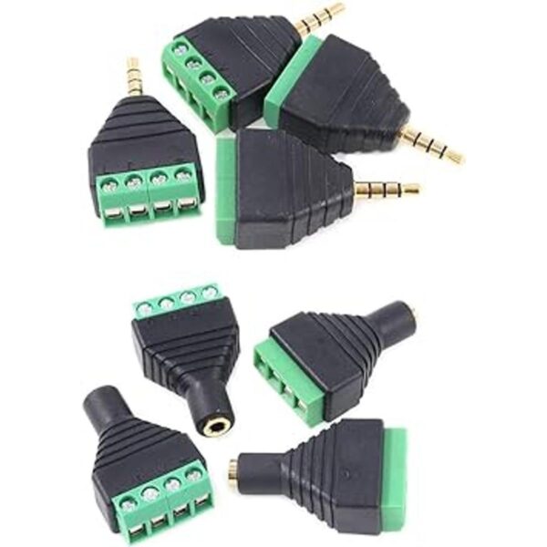 Glarks 8 conectores de conector estéreo TRRS de 0.138 in_3