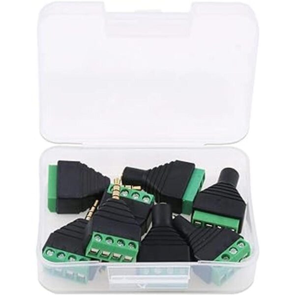 Glarks 8 conectores de conector estéreo TRRS de 0.138 in_4