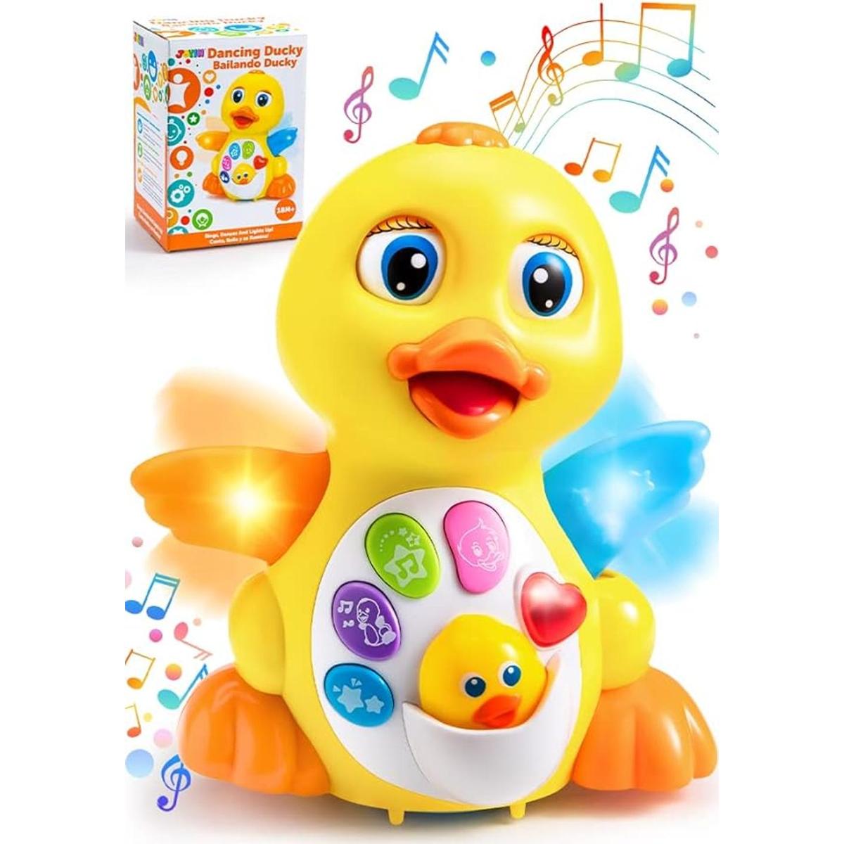 JOYIN Juguete musical para bebé bailarín pato amarillo